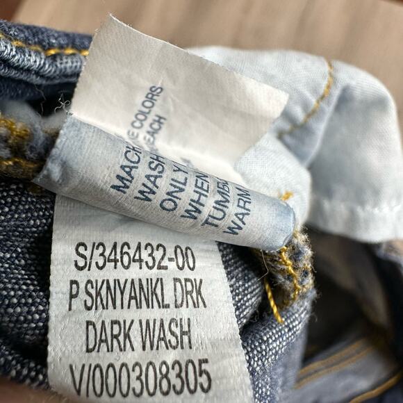 Gap Skinny Dark Wash Premium Ankle Jeans WMNS 4 Low Rise S/346332-00 Casual Work - Picture 8 of 9